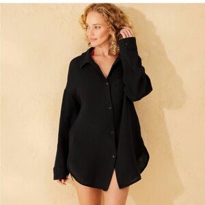 Gauze Cover Up Shirtdress new with tags XS (0-2)